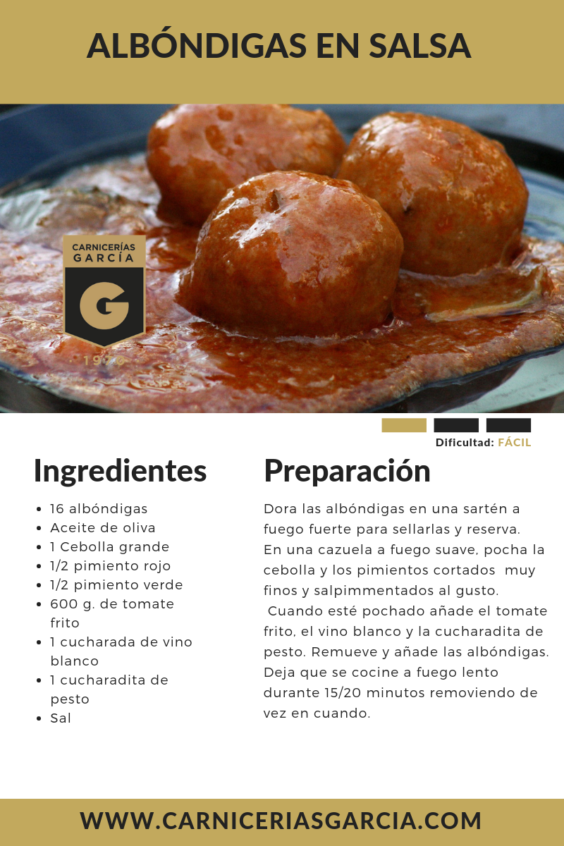 Receta Albóndigas en salsa